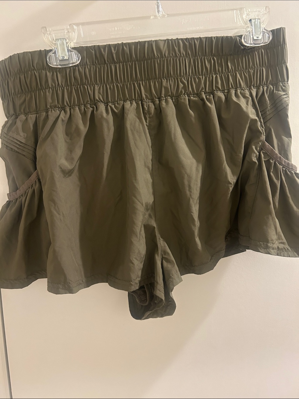 FP Movement by Free People Olive Ruffle Hem Athletic Shorts